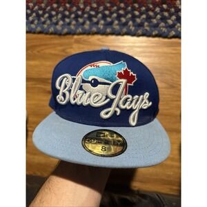 Men's New Era Royal Toronto Blue Jays  59FIFTY Size 8 Hat, Cooperstown